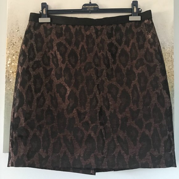 Ann Taylor Leopard Print Skirt (NWT) - Picture 1 of 13